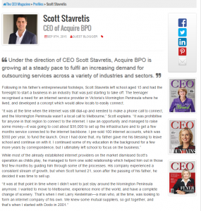 Scott Stavretis - CEO Magazine