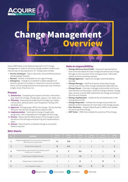 Change Mangement Overview